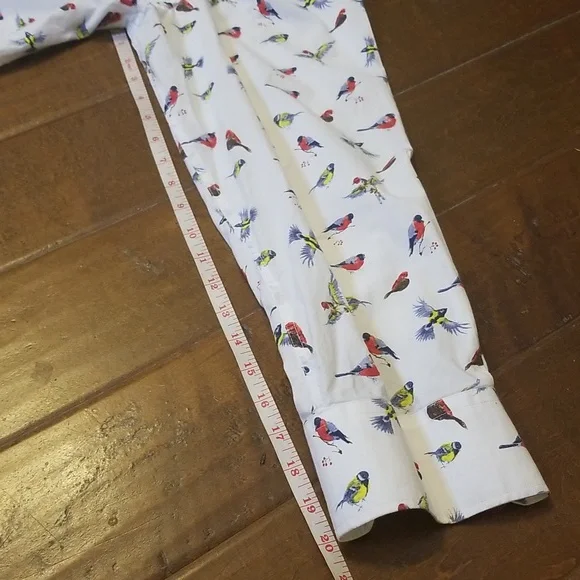 Charleston Threads Mens Longsleeve Button Down Shirt Red Yellow Blue Bir… - Picture 8 of 10